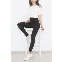 Raised Wide Belt Leggings Black - 1600.1702.