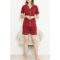 Şortlu Pijama Takımı Bordo - 708.1287.