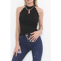 Water Drop Halter Neck Undershirt Black - 929.1019.