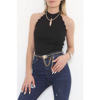 Water Drop Halter Neck Undershirt Black - 929.1019.