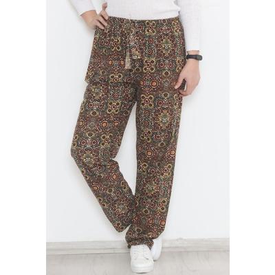 Suede Patterned Trousers Brown - 12402.1050.