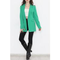 Single Button Blazer Jacket Green - 15527.1791.