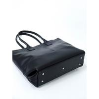 Tote Maxi made of genuine leather TM1002. BLACK