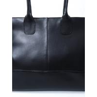 Tote Maxi made of genuine leather TM1002. BLACK