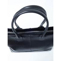 Tote Maxi made of genuine leather TM1002. BLACK