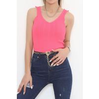 Knitwear V-Neck Undershirt Neonpink - 11742.1019.