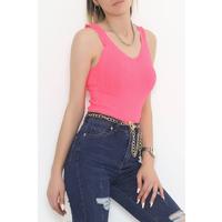 Knitwear V-Neck Undershirt Neonpink - 11742.1019.