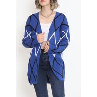 Triangle Pattern Pique Knit Cardigan Saks - 15167.1319.