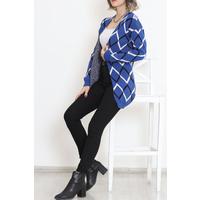 V Pattern Pique Knit Cardigan Saks - 15155.1319.