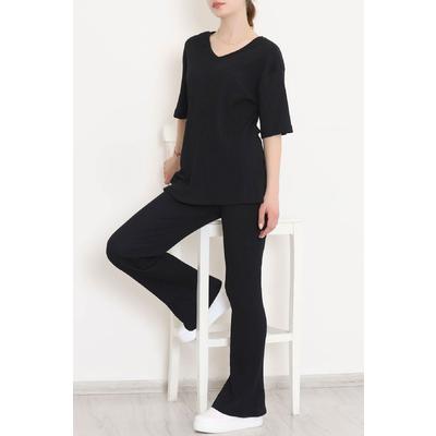 V-Neck Corded Suit Black - 11230.1567.