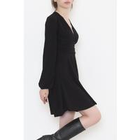 V-Neck Sandy Dress Black - 3061.1595.