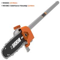 Worx Wa0222 Wg186E.1 Ile Uyumlu 25Cm Teleskobik Uzatmalı Zincirli Dal Budama Başlığı