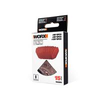 Worx Wa2003 76X30Mm 60, 80, 120 ұнтақ, 15 дана Велкро әмбебап тышқан саусақты тегістеу қағазы жинағы