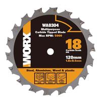 Worx Wa8304 120X9,5Mm Metal, Ahşap, Pvc, Alüminyum Kesme, Elmas Daire Testere Bıçağı