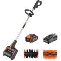 Worx Wg441E 20Вольт 4,0Ач. LiIon жалғыз сымсыз 165 мм кәсіби көп мақсатты қайта зарядталатын еден щеткасы