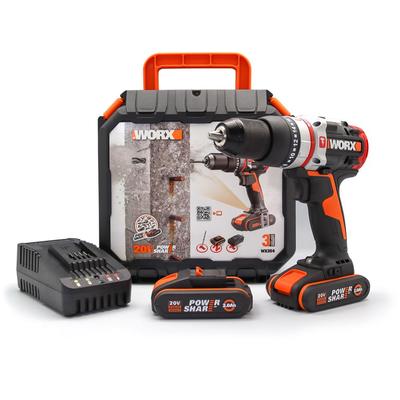 WORX WX354 20Volt/2.0Ah Li-ion Çift Akülü Kömürsüz Profesyonel Darbeli Şarjlı Matkap