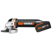 Worx Wx803 20Volt 2.0/4.0 Ah. LiIon Çift Akülü 125Mm Profesyonel Şarjlı Avuç Taşlama