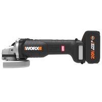 Worx Wx812 20Вольт 4,0Ач. 125 мм щеткасыз кәсіби сымсыз бұрышты тегістеуіш