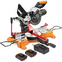 Worx Wx845.9Cb 20Volt/2.0Ah LiIon қос сымсыз қайта зарядталатын 216Mm кәсіби сырғымалы кескіш