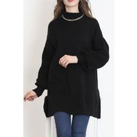 Collar Detailed Knitwear Black - 3050.1577.