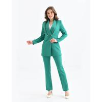 Collar Tassel Suit Green