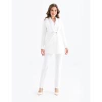 Collar Tassel Suit White