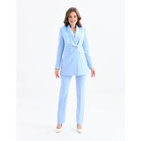 Collar Tassel Suit Baby Blue