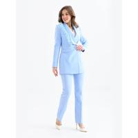 Collar Tassel Suit Baby Blue