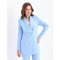 Collar Tassel Suit Baby Blue