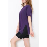 Side Slit T-Shirt Purple - 10771.275.