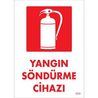 Yangın Söndürme Cihazı Uyarı Levhası 25x35 KOD:868