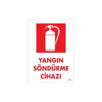 Yangın Söndürme Cihazı Uyarı Levhası 12,5x25 KOD: DEK 868