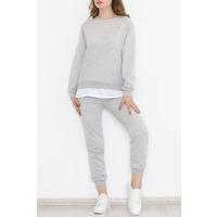 Tracksuit Set with Side Zipper Gray - 030.5238.