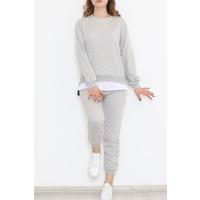 Tracksuit Set with Side Zipper Gray - 030.5238.