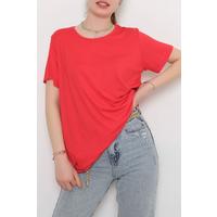 Side Slit T-Shirt Red - 10658.1095.