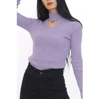 Yarım Balıkçı Dekolteli Body Lila - 7661.1319.