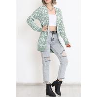 Written Pique Knit Cardigan Pastelgreen - 15158.1319.