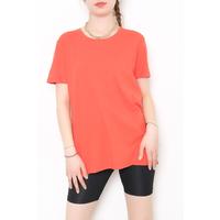 Slit Combed Cotton Tunic T-Shirt Nar Çiçek - 1063.275.