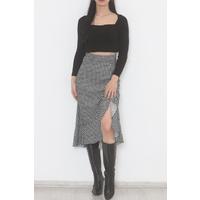 Slit Skirt Houndstooth - 12602.1355.