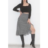 Slit Skirt Houndstooth - 12602.1355.