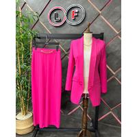 Chain Wide Leg Trousers Fuchsia